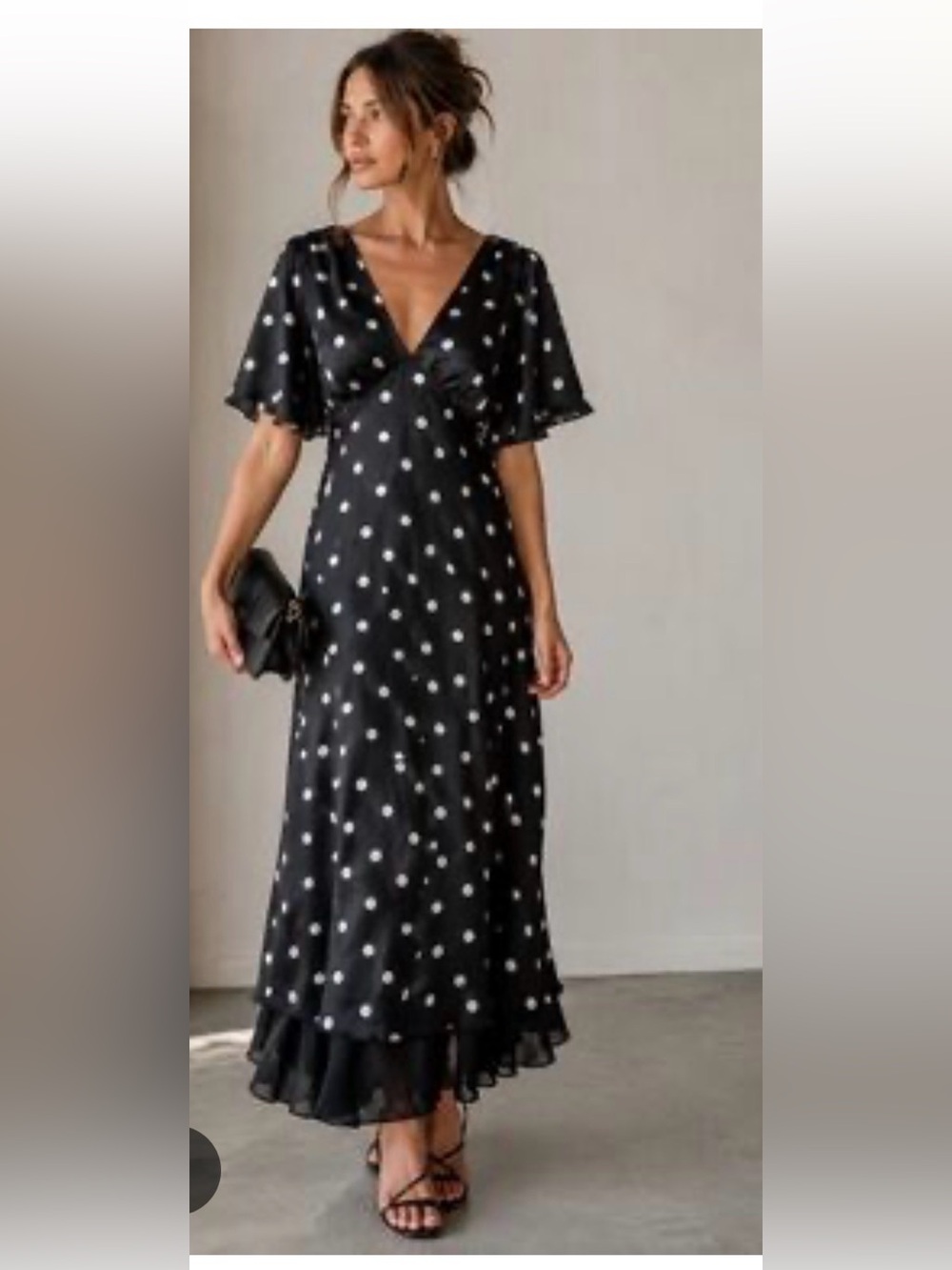 En Saison Polka Dot Midi Dress